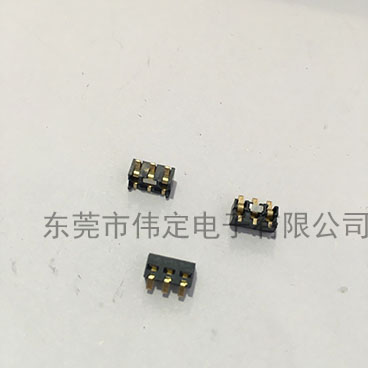 3.0间距 3PIN电池连接器 内焊弹片触片狗子28