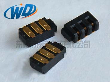 2.0mm间距 超小个3PIN全贴片刀片型狗子28连接器 SMT母座